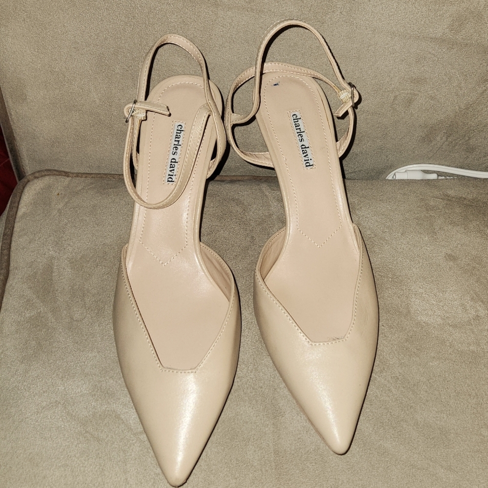Charles David Nude Strap pumps